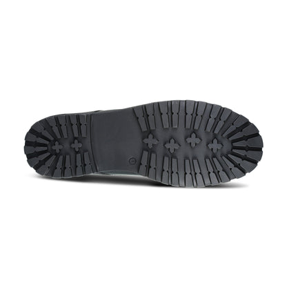Bailey Black Leather Lace Up Chunky Sole