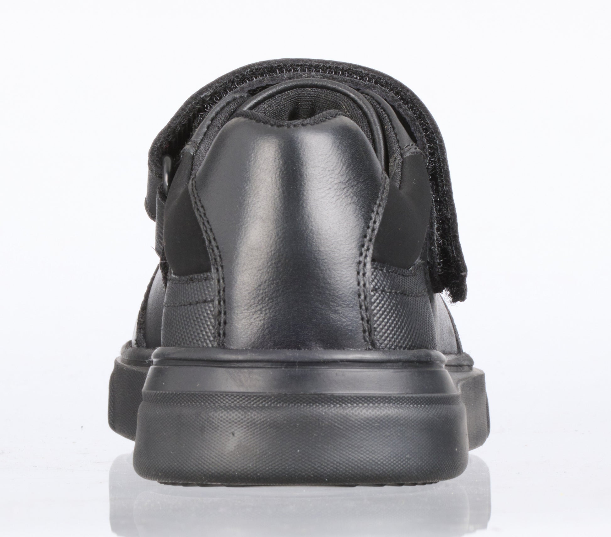 Upton Black Leather Athletic Touch Tape Lace up