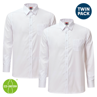 Boys Long Sleeve School Shirts 2 Pack