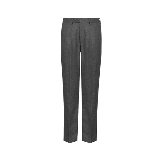 Regular Fit Elastic Back Senior Boys' Trousers - Grey