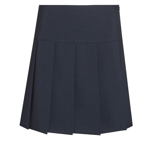 Panel Pleated School Skirt - Navy