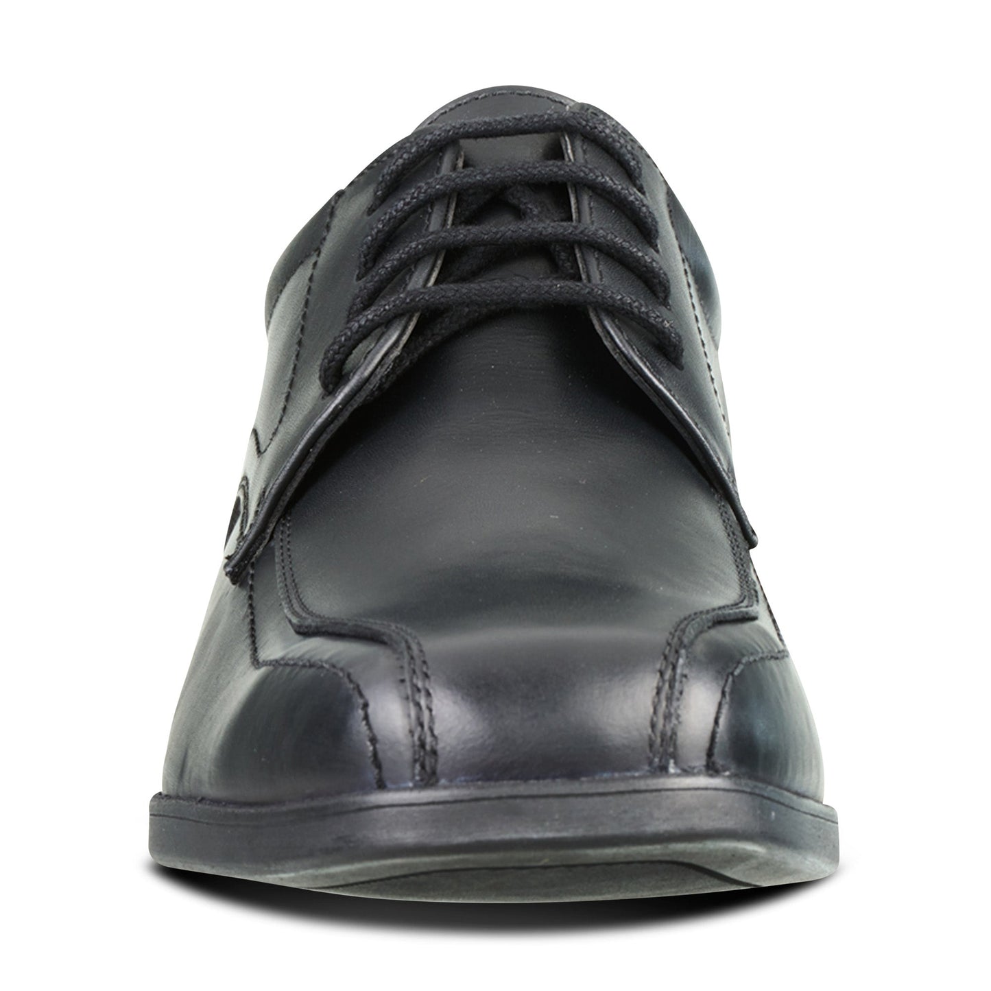 Edward Black Leather Pointed Toe Lace Up