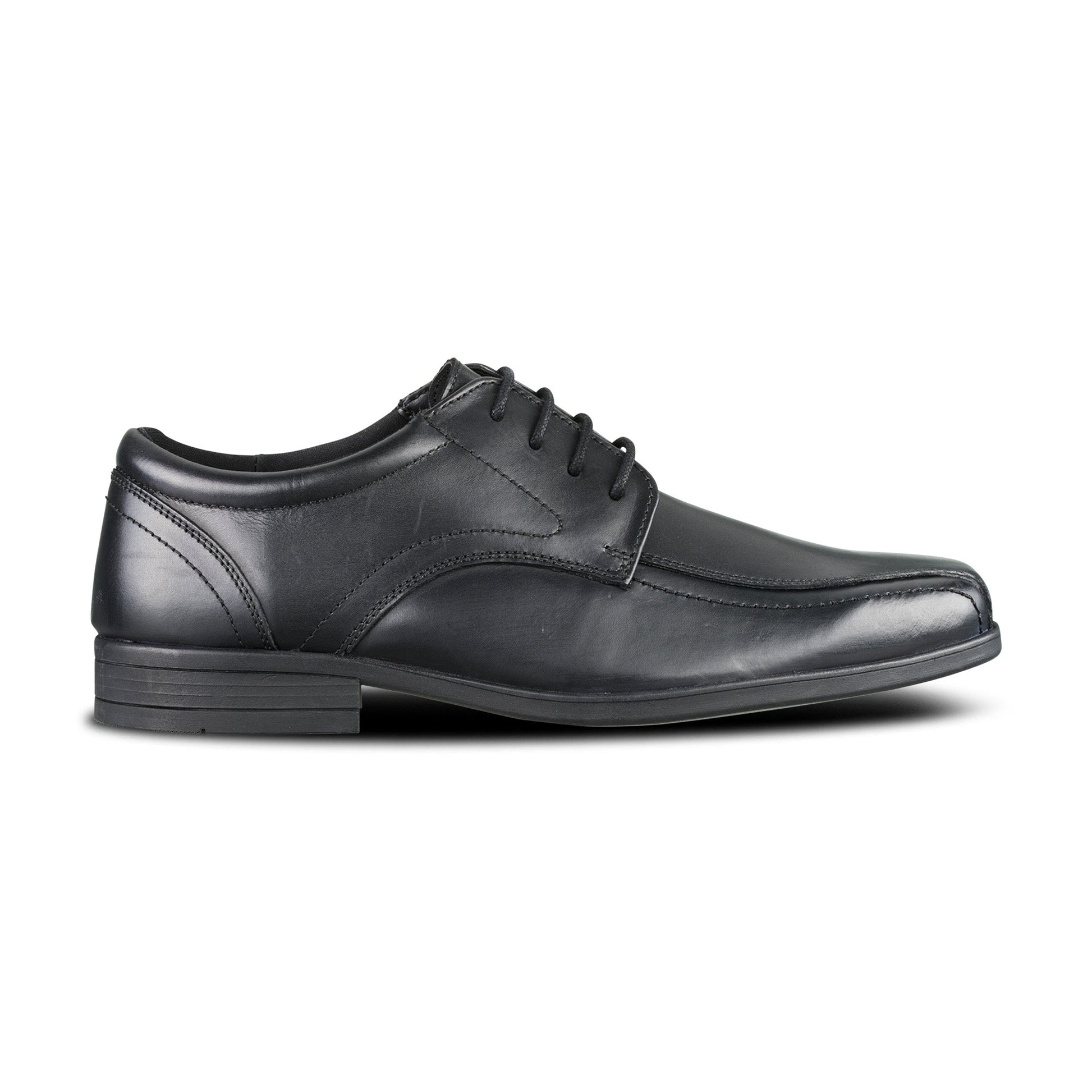 Edward Black Leather Pointed Toe Lace Up