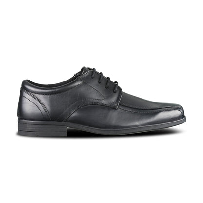 Edward Black Leather Pointed Toe Lace Up