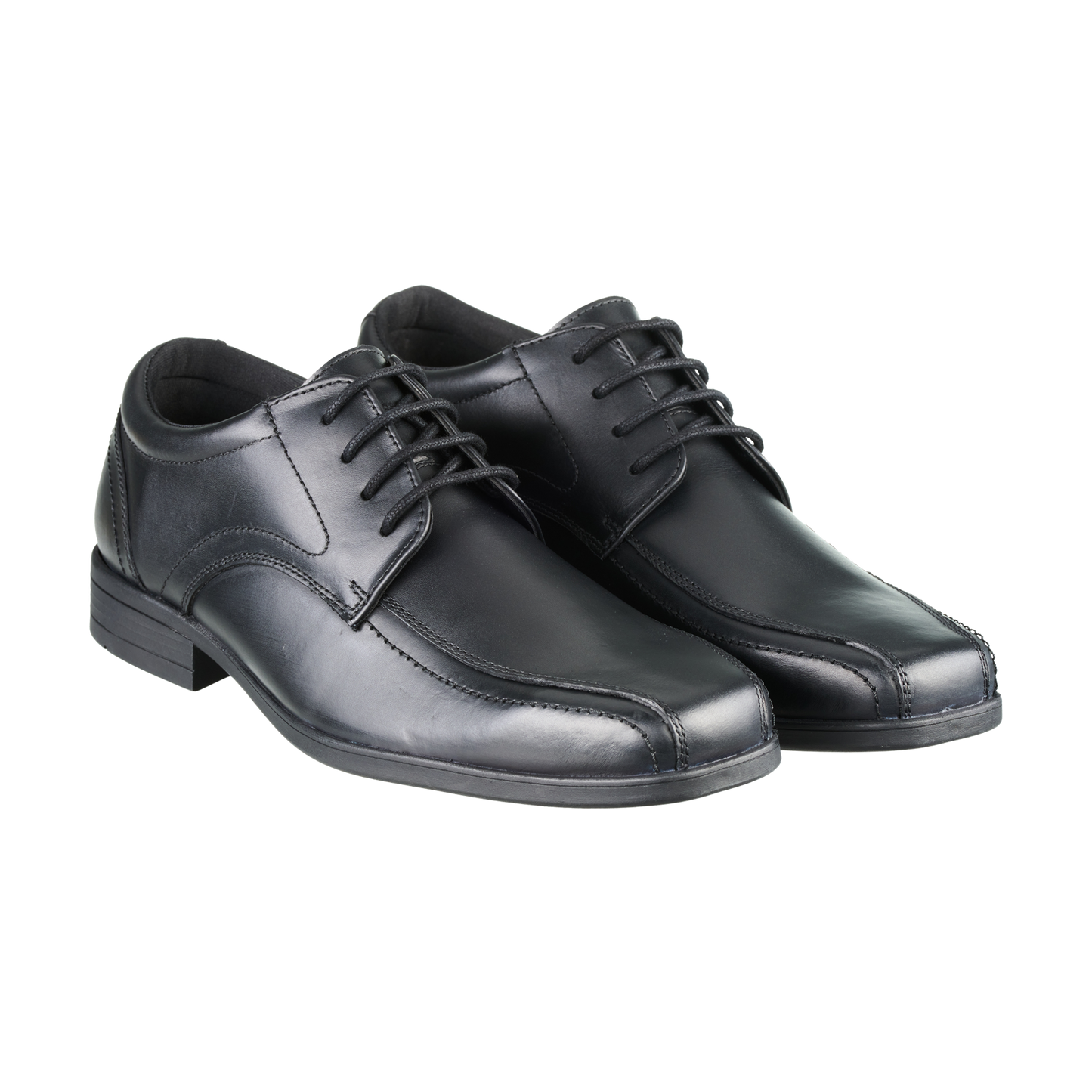 Edward Black Leather Pointed Toe Lace Up