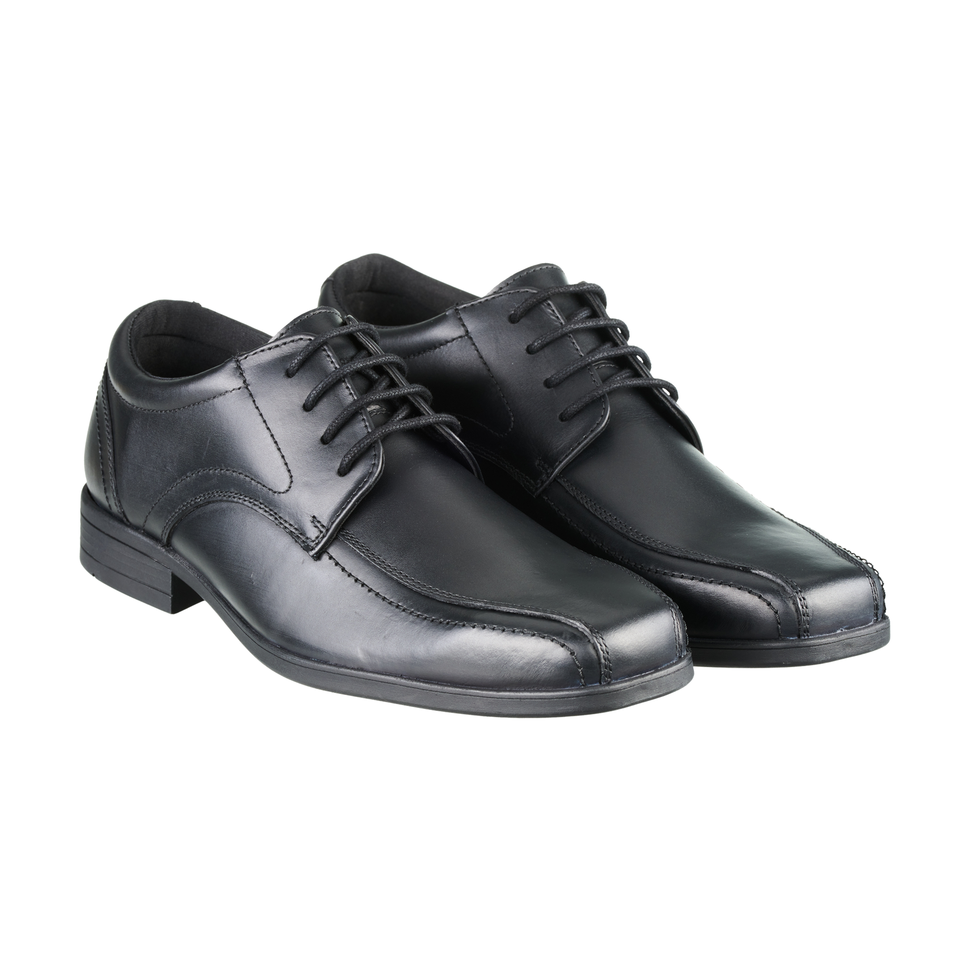 Edward Black Leather Pointed Toe Lace Up