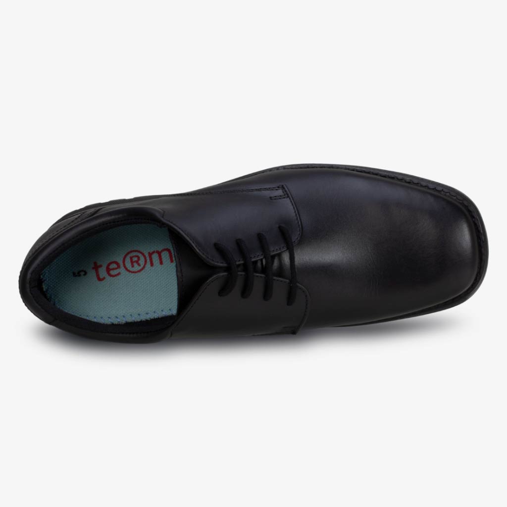 Clerk Tyson Black Leather Chunky Sole Lace Up