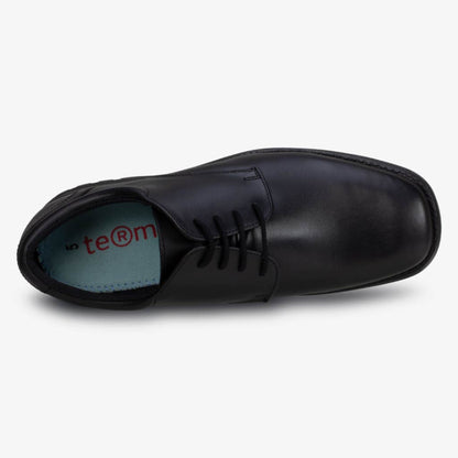 Clerk Tyson Black Leather Chunky Sole Lace Up