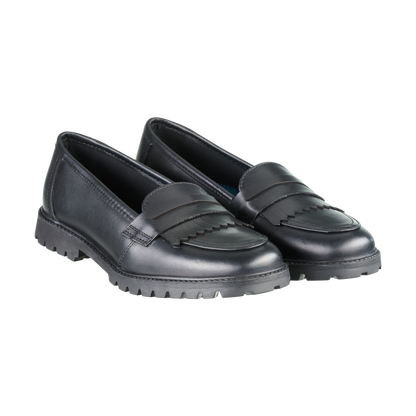 Willow Black Leather Trend Loafer