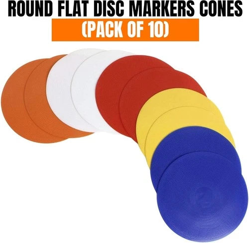 Round Rubber Flat Cones Training Spot Markers Football Pitch Floor Disc Sports
