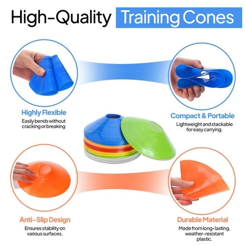Training Cones for Speed & Agility Ideal for Sports and Fitness Training Sessio