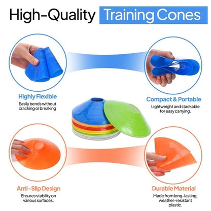 Training Cones for Speed & Agility Ideal for Sports and Fitness Training Sessio
