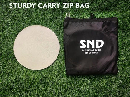 Full-Sized Pro Non Slip Flat Rubber Round Sports Marker Discs - Pack of 10 & 20