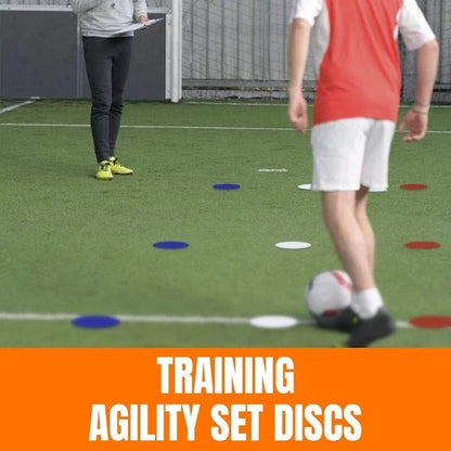 Round Rubber Flat Cones Training Spot Markers Football Pitch Floor Disc Sports